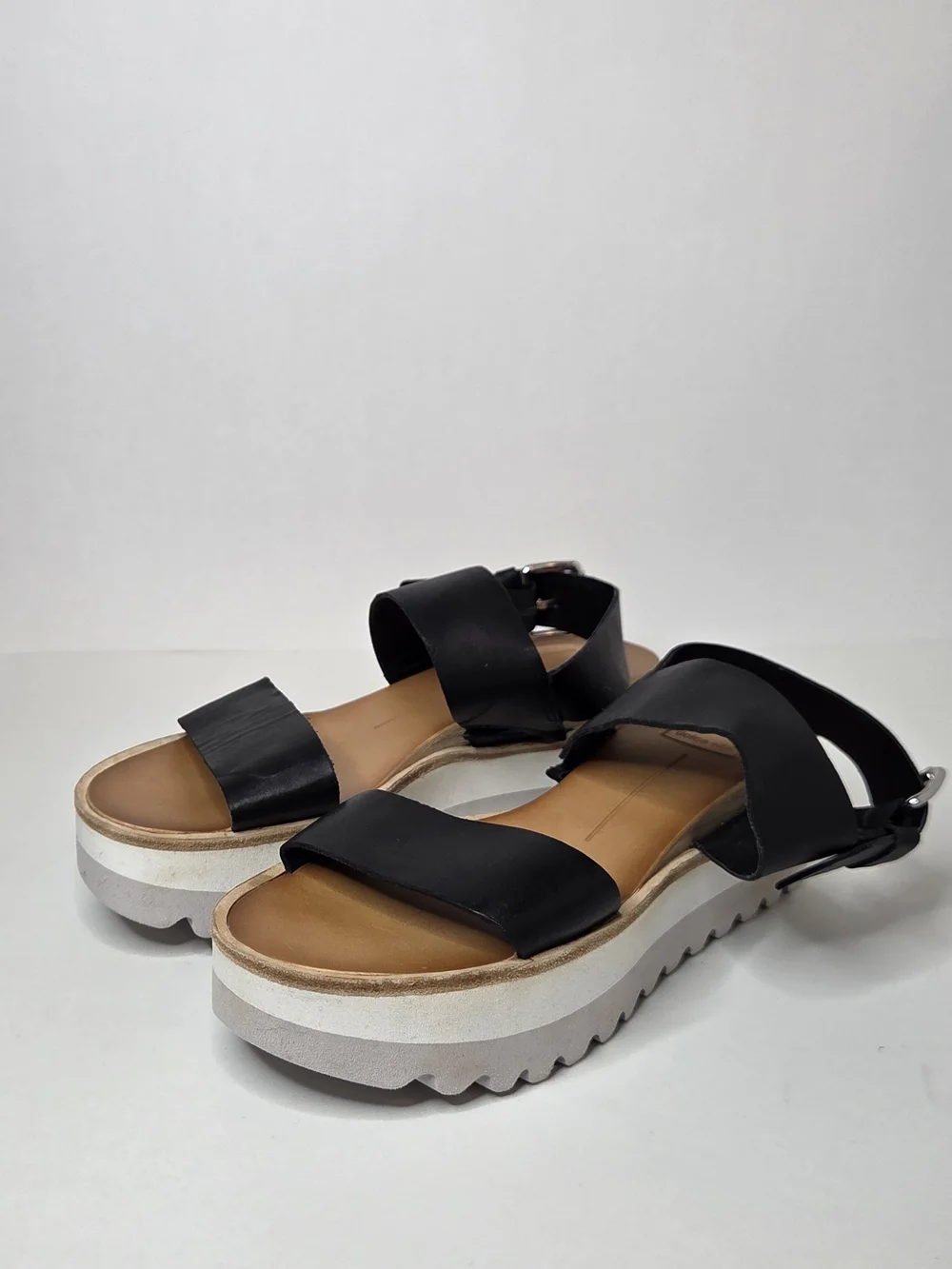 Dolce Vita Size 6 Moxie Black/ Gray Platform Sandals